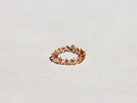 Ring mit gefrosteten Glasperlen, Mandarin Ring