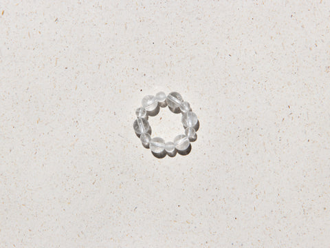 Rose quartz &amp; 18-carat gold-plated pearl ring, Amora Ring