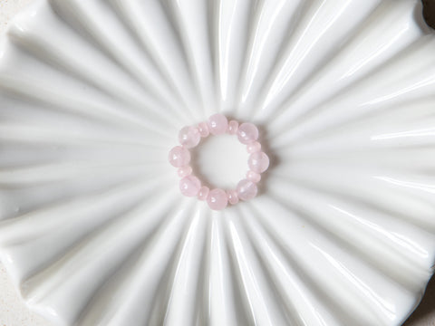 Ring aus Rosenquarz, Yuna Ring