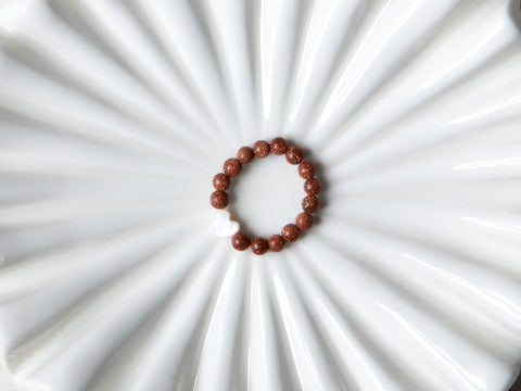 Ring mit rotem Sandstein & Herz Muschel Perle, Vela Ring