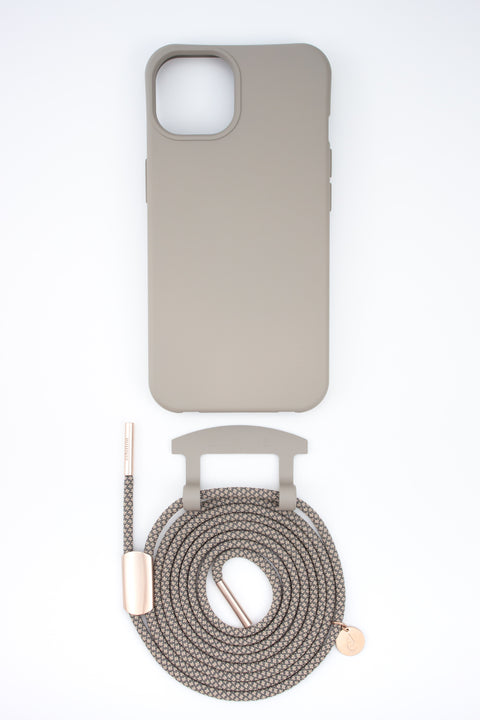 Mobile phone case with removable cord, Clay & Oat