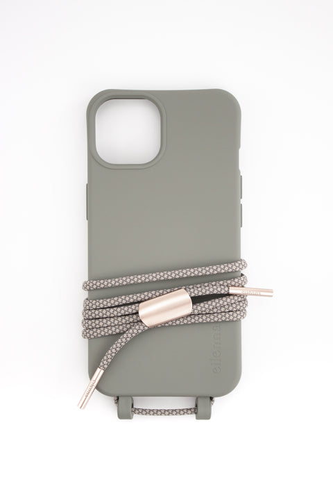 Handyhülle mit abnehmbarer Kordel, Pine & Oat