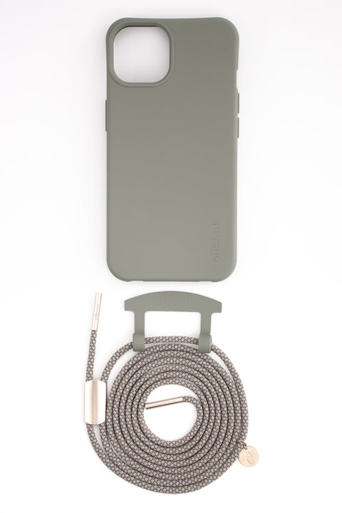 Handyhülle mit abnehmbarer Kordel, Pine & Oat