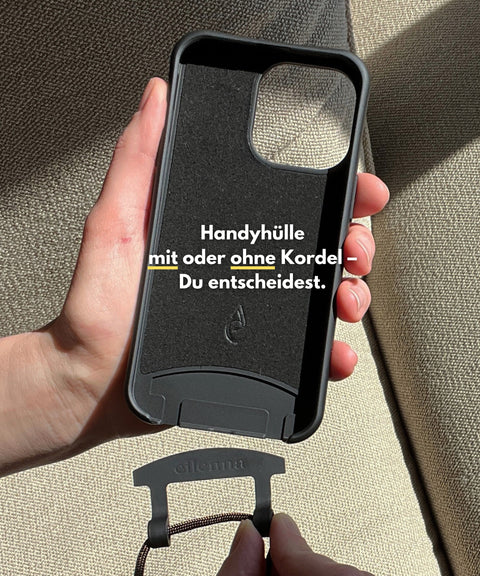 Phone case with detachable cord, Crow & Black Beauty
