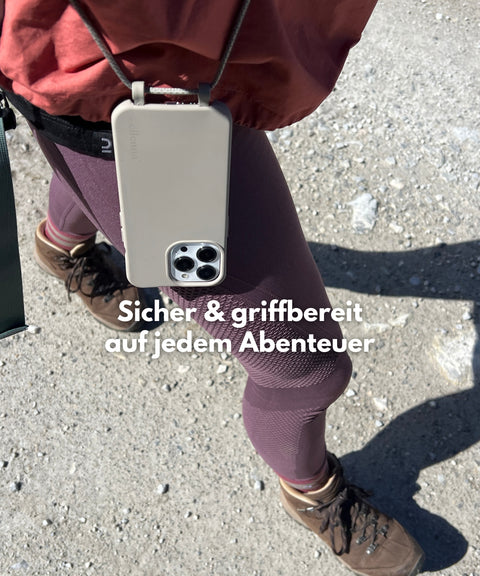 Mobile phone case with removable cord, Clay &amp; Oat