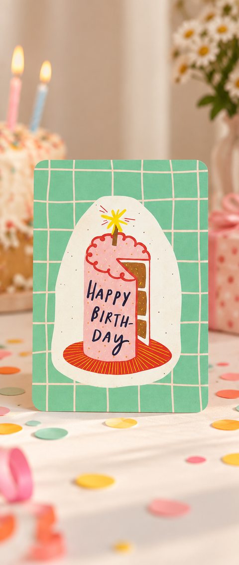 Geburtstagskarte „Happy Birthday“ – bunte Glückwunschkarte zum Geburtstag