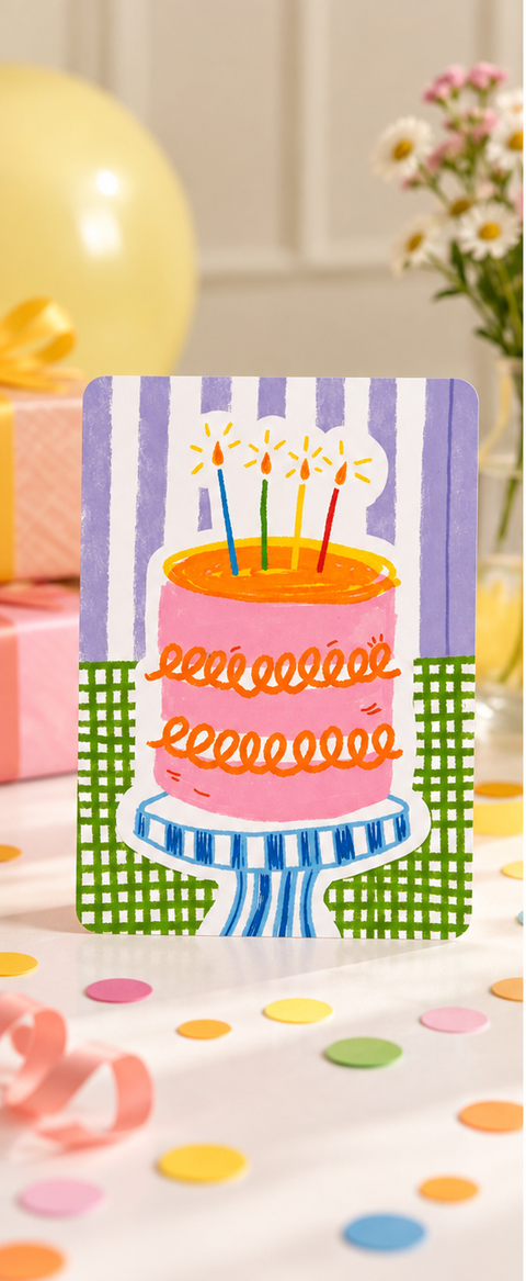 Geburtstagskarte #2 – bunte Glückwunschkarte zum Geburtstag