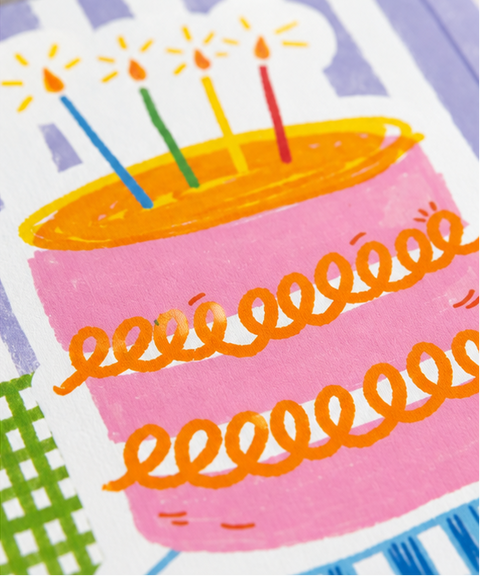 Geburtstagskarte #2 – bunte Glückwunschkarte zum Geburtstag