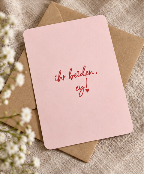 Hochzeitskarte „Ihr beiden“ – liebevolle Glückwünsche zur Hochzeit