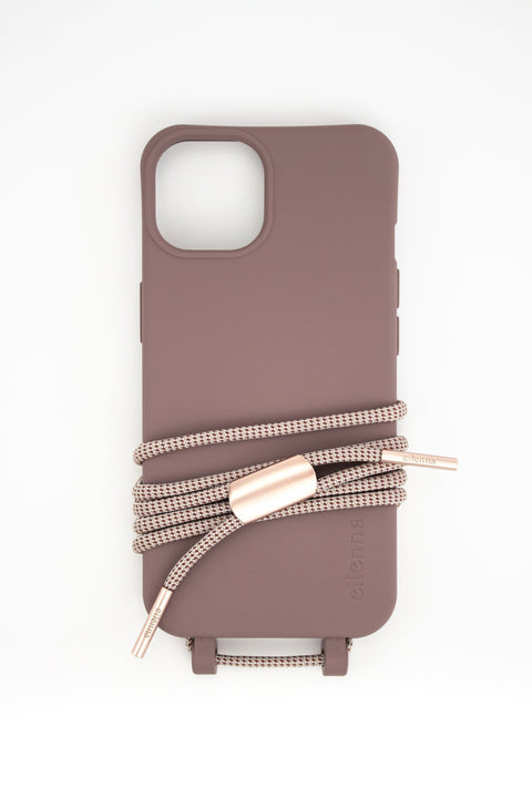 Handykette und Handyhülle für iPhone und Samsung in BERRY mit Handykordel CHESS handmade von eilenna