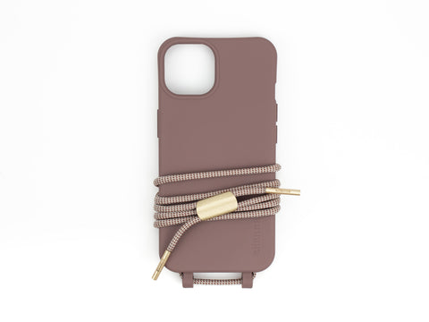 Handykette und Handyhülle für iPhone und Samsung in BERRY mit Handykordel CHESS handmade von eilenna