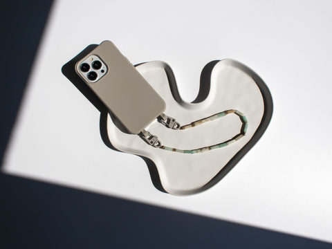 Handyhülle Clay & Handykette mit Amazonit