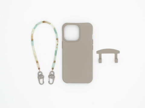 Handyhülle Clay & Handykette mit Amazonit