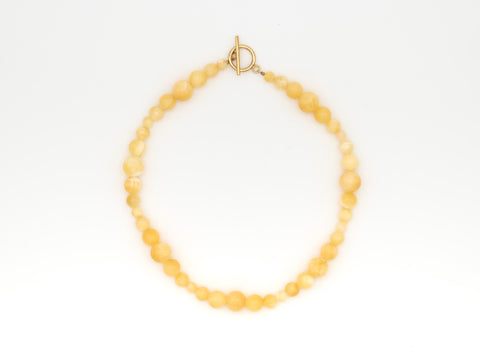 Halskette aus Naturstein Chalcedon