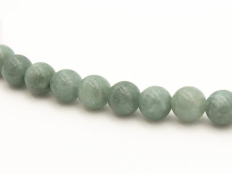 Halskette aus Naturstein Burmesische Jade & Süßwasserperle