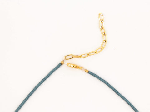 Halskette aus Citrin Naturstein Perle und Acrylperlen mit 18K vergoldetem Verschluss – Filigraner Damenschmuck, Handmade von eilenna
