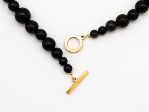 Halskette aus Goldenem Obsidian