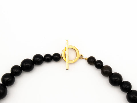 Halskette aus Goldenem Obsidian