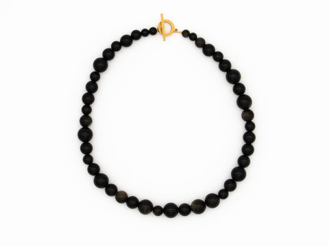 Halskette aus Goldenem Obsidian