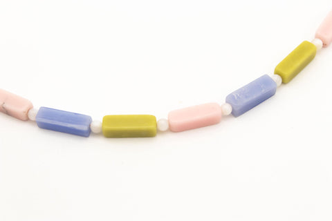 Halskette mit bunten Steinperlen und Muschelperlen – Damenschmuck mit 18K vergoldetem Verschluss, Handmade von eilenna