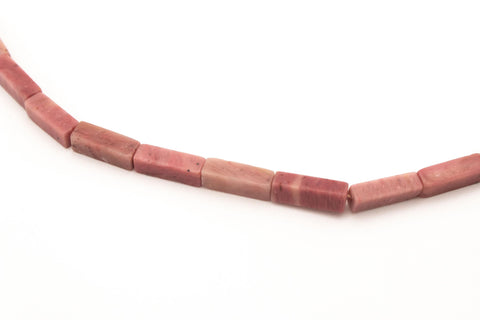 Halskette mit rosa Rhodonit und Tigerauge – Damenschmuck mit 18K vergoldetem Verschluss, Handmade von eilenna
