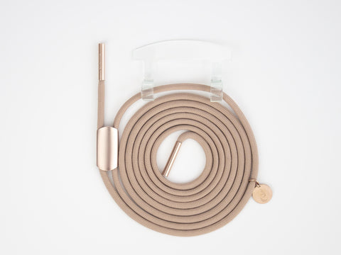 Handykordel mit Adapter, CLEAR Adapter mit Kordel SANDY, Handarbeit von eilenna