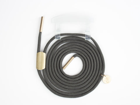 Handykordel mit Adapter, CLEAR Adapter mit Kordel MUD, Handarbeit von eilenna