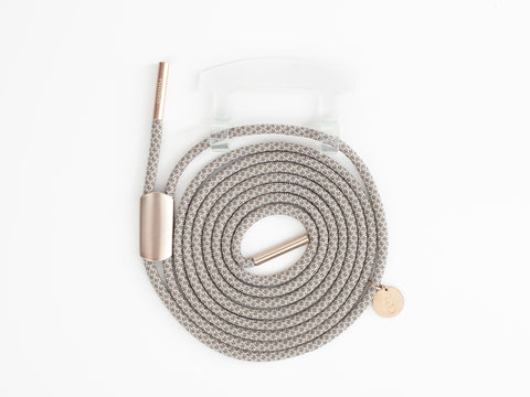 Handykordel mit Adapter, CLEAR Adapter mit Kordel GINGER, Handarbeit von eilenna