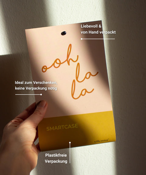 Handykette und Handyhülle für iPhone und Samsung in CLAY Grau mit Kordel OAT handmade von eilenna