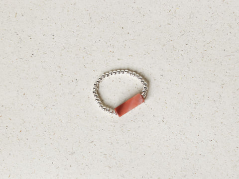 Ring mit Sonnenstein & 925 Silberperlen, Solara Ring