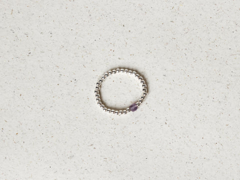 Ring mit Edelsteinen & 925 Silberperlen