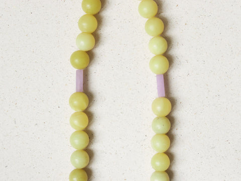 Zitronenjade & Amethyst Halskette, Naturstein Perlenkette Damen, 18K Vergoldet, Handmade Schmuck von eilenna