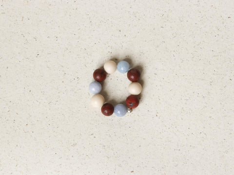 Ring aus Edelsteinmix & 925 Silberperle, Tirsa Ring