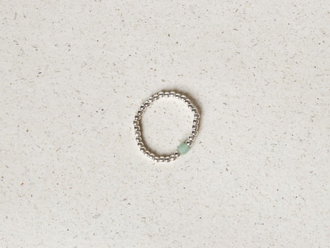 Ring mit Edelsteinen & 925 Silberperlen