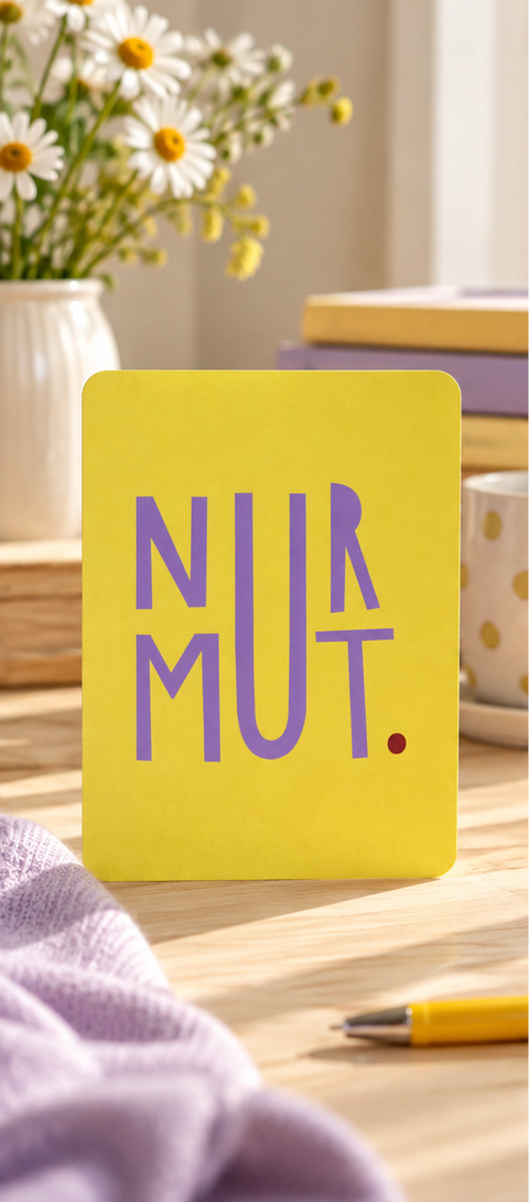 Grußkarte „Nur Mut“ – liebe Motivationskarte zum Mut machen
