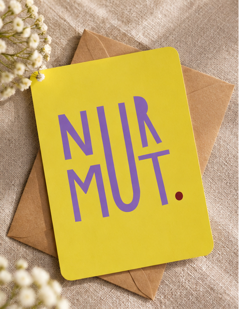 Grußkarte „Nur Mut“ – liebe Motivationskarte zum Mut machen