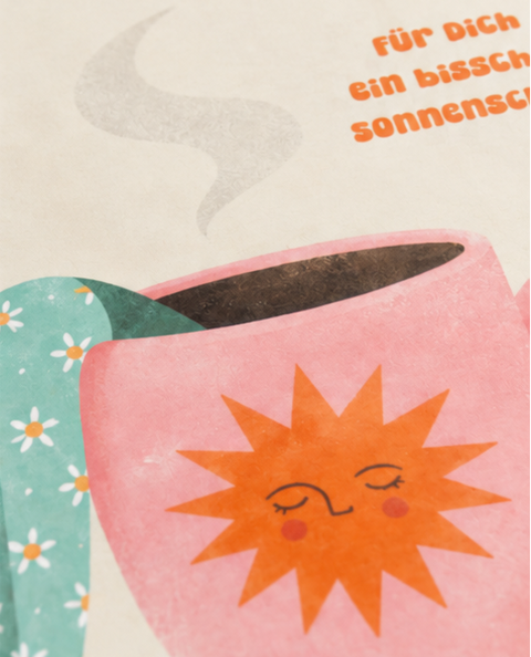 Karte „Für dich ein bisschen Sonnenschein“ – liebe Grußkarte zum Mutmachen