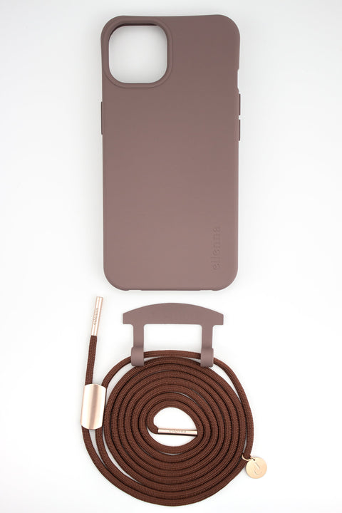 eilenna Modulares Handyband und Handyhülle in BERRY mit Kordel RUSTY