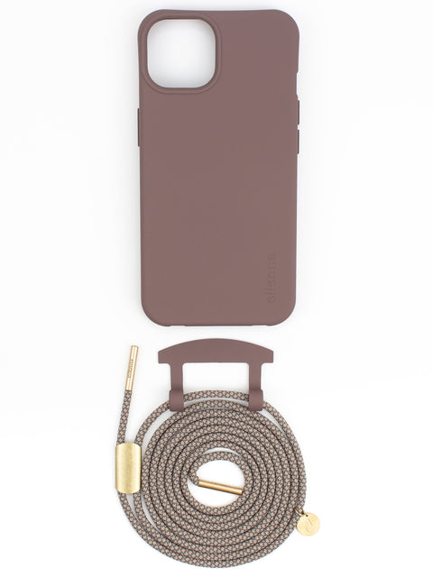 eilenna Wechselbare Handykette und Handyhülle in BERRY mit Kordel OAT